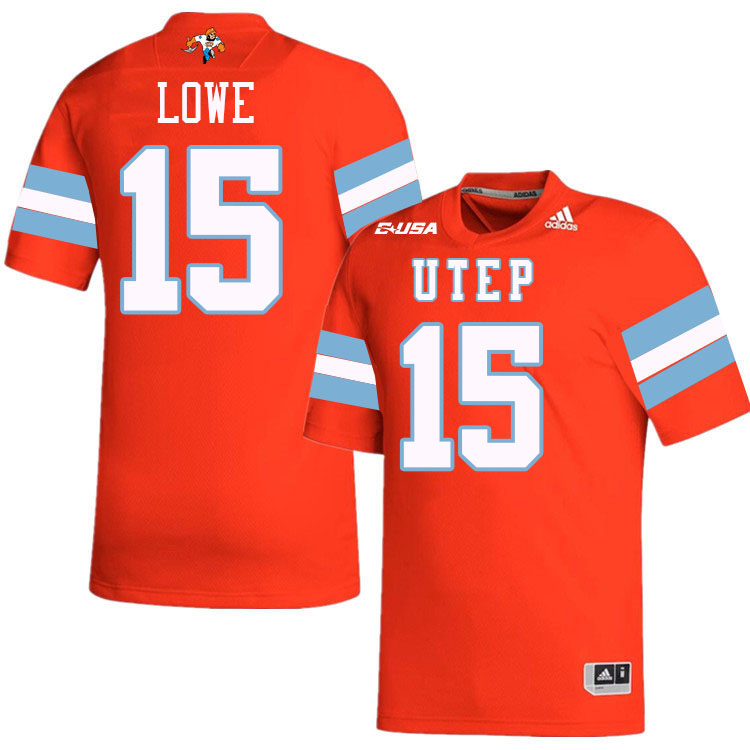 #15 Kode Lowe UTEP Jersey,UTEP Miners College Football Jersey,Uniforms-Throwback